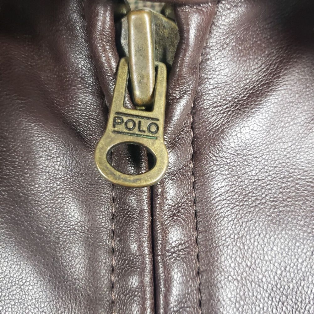 Polo Ralph Lauren Vintage Butter Soft Genuine Leather Jacket XL - Picture 13 of 16